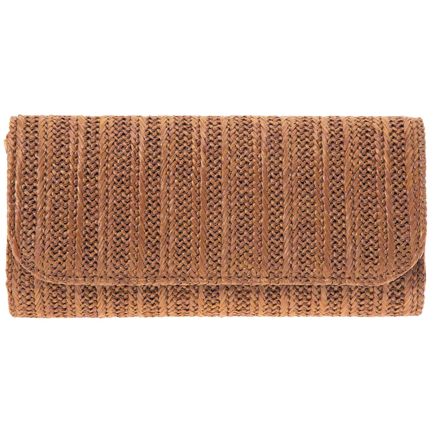 3902 Natural Straw Clutch, Tan35